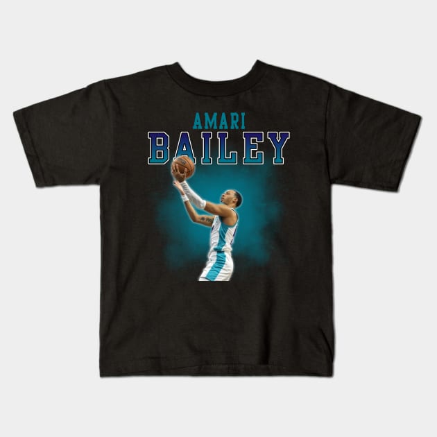 Amari Bailey Kids T-Shirt by Bojes Art